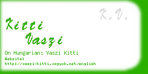 kitti vaszi business card